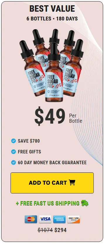 Free Sugar Pro Price 6 Bottle